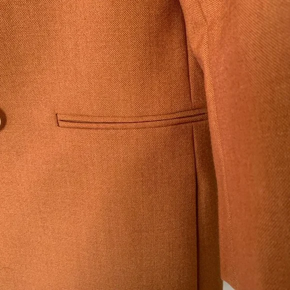 Acne Studios dark burnt orange double breasted suit blazer jacket US 2 4 - Picture 4 of 16